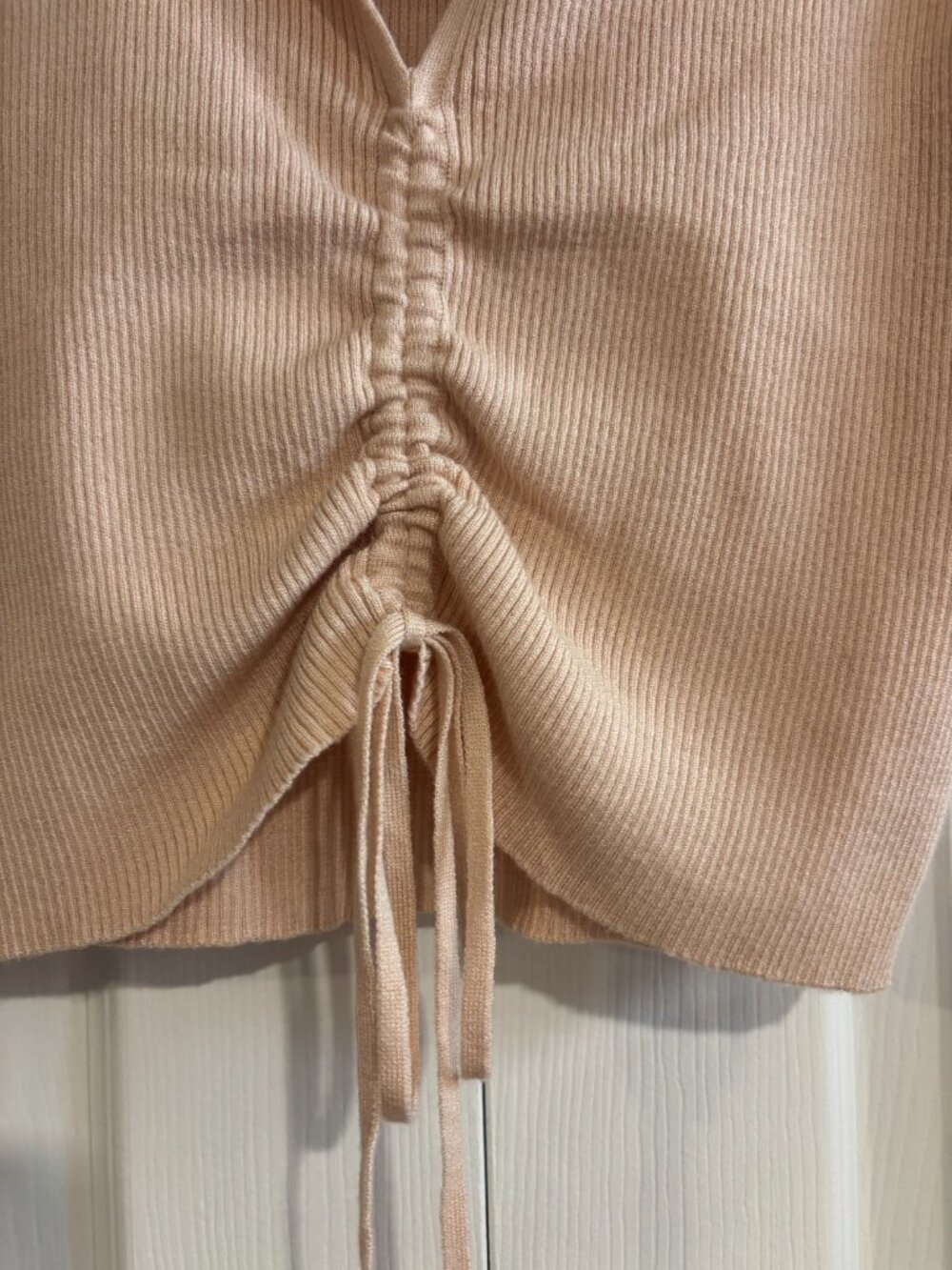 Cider Cropped Tank w/ Collar Ribbed Knit Tan Women's Large NWT - Picture 2 of 5